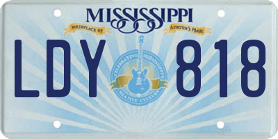 MS license plate LDY818