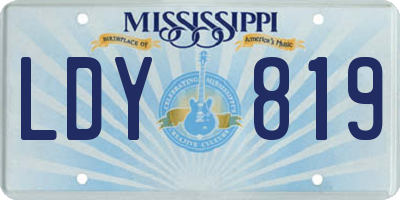 MS license plate LDY819