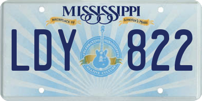 MS license plate LDY822