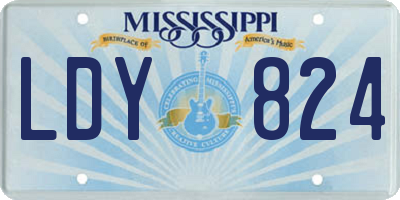 MS license plate LDY824