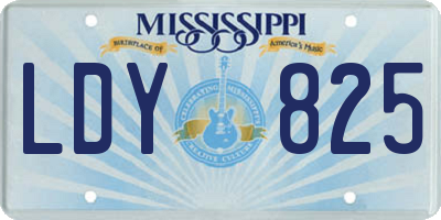 MS license plate LDY825