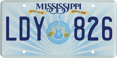 MS license plate LDY826