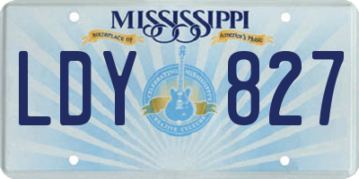 MS license plate LDY827