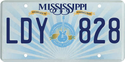 MS license plate LDY828