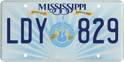MS license plate LDY829
