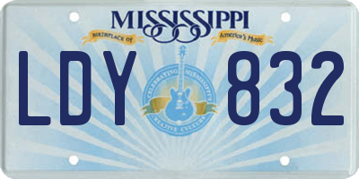 MS license plate LDY832
