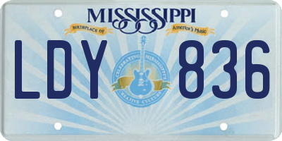 MS license plate LDY836