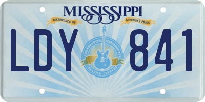 MS license plate LDY841
