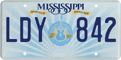 MS license plate LDY842