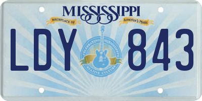 MS license plate LDY843