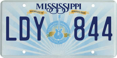MS license plate LDY844