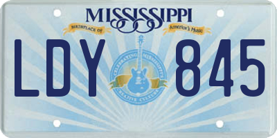 MS license plate LDY845