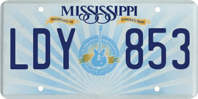 MS license plate LDY853
