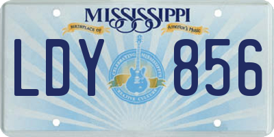 MS license plate LDY856