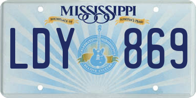 MS license plate LDY869