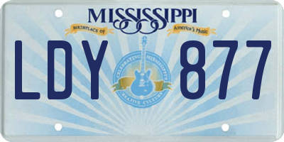 MS license plate LDY877