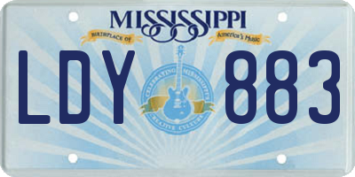 MS license plate LDY883