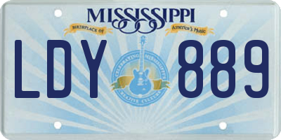 MS license plate LDY889