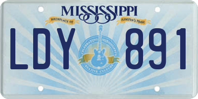 MS license plate LDY891