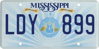 MS license plate LDY899