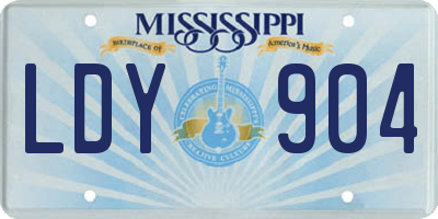 MS license plate LDY904
