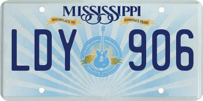 MS license plate LDY906