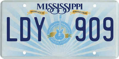 MS license plate LDY909