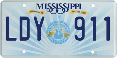 MS license plate LDY911