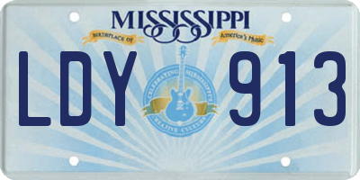 MS license plate LDY913
