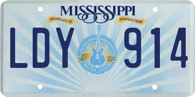 MS license plate LDY914