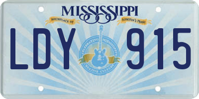 MS license plate LDY915