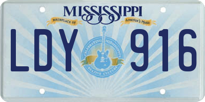 MS license plate LDY916