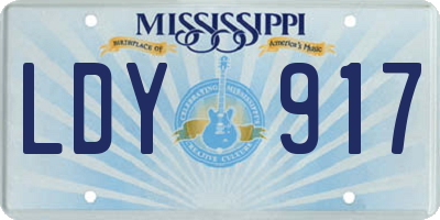 MS license plate LDY917