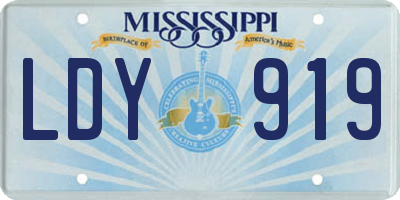 MS license plate LDY919
