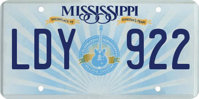 MS license plate LDY922
