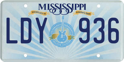 MS license plate LDY936