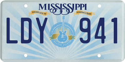 MS license plate LDY941