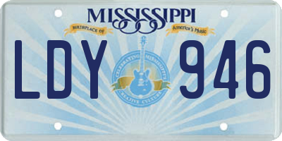 MS license plate LDY946
