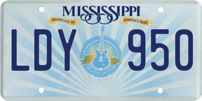 MS license plate LDY950