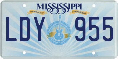MS license plate LDY955