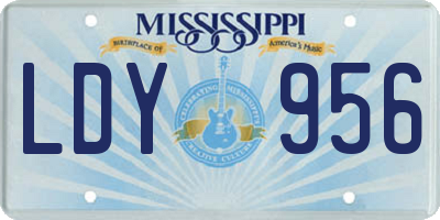 MS license plate LDY956