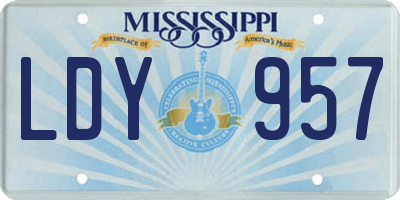 MS license plate LDY957