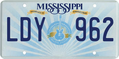 MS license plate LDY962