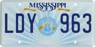 MS license plate LDY963