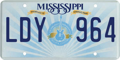 MS license plate LDY964