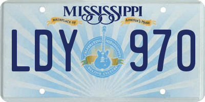 MS license plate LDY970