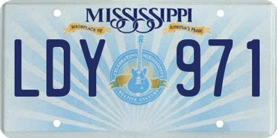 MS license plate LDY971