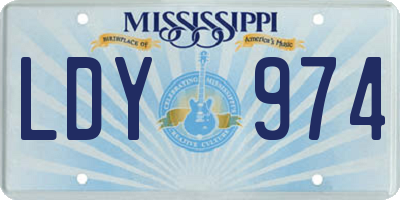 MS license plate LDY974