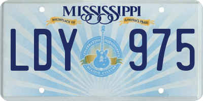 MS license plate LDY975