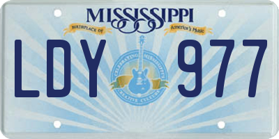 MS license plate LDY977